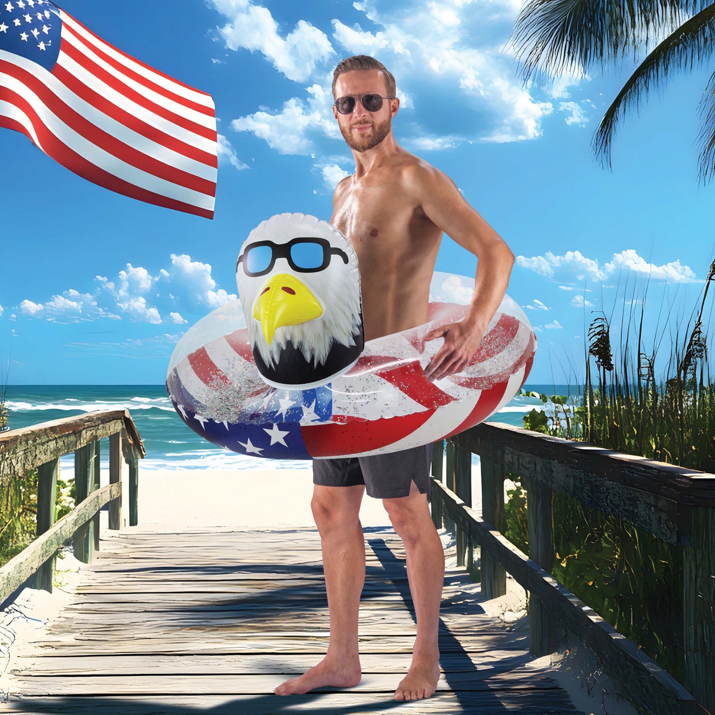 POZA - 36 INCH EAGLE TUBE - USA FLAG