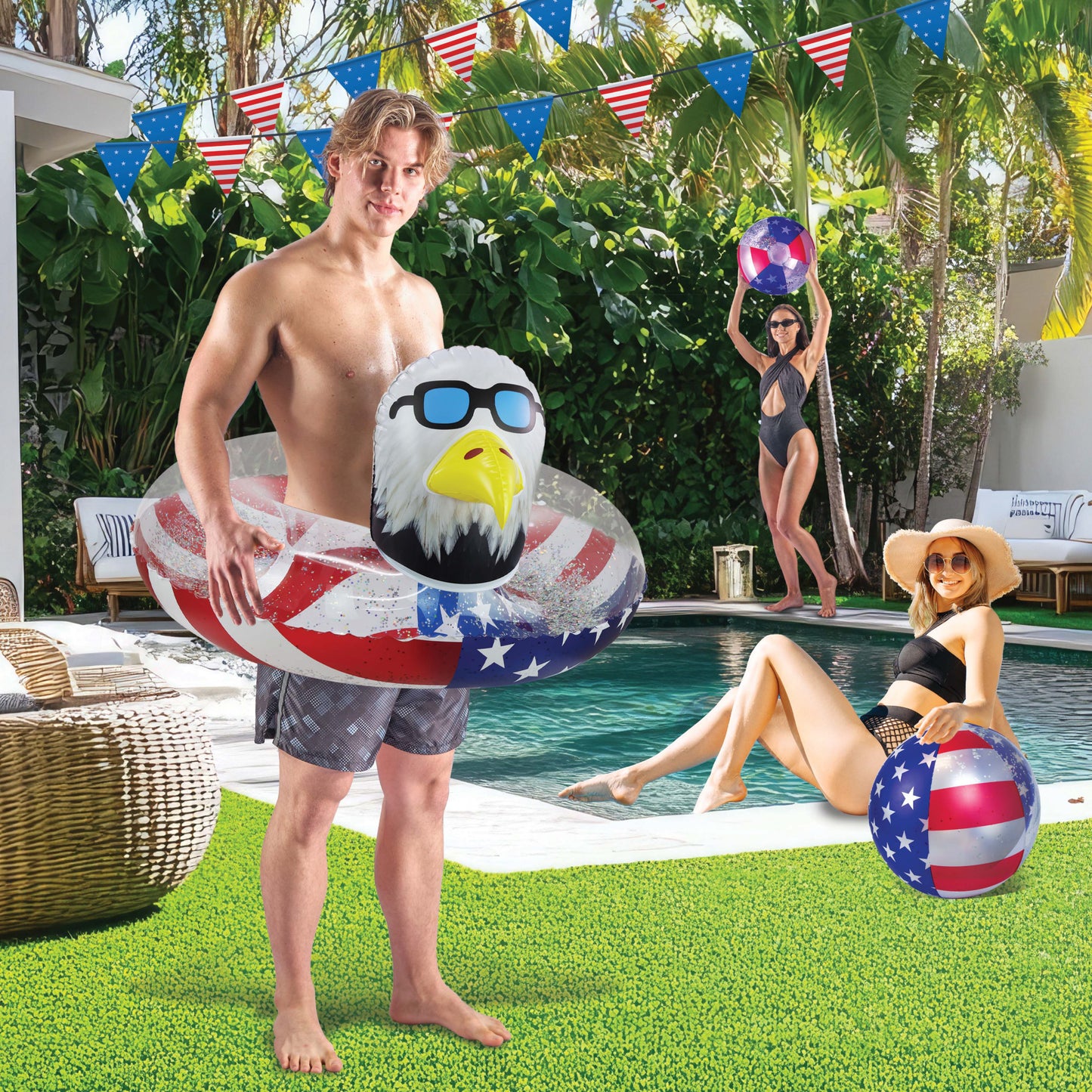 POZA - 36 INCH EAGLE TUBE - USA FLAG