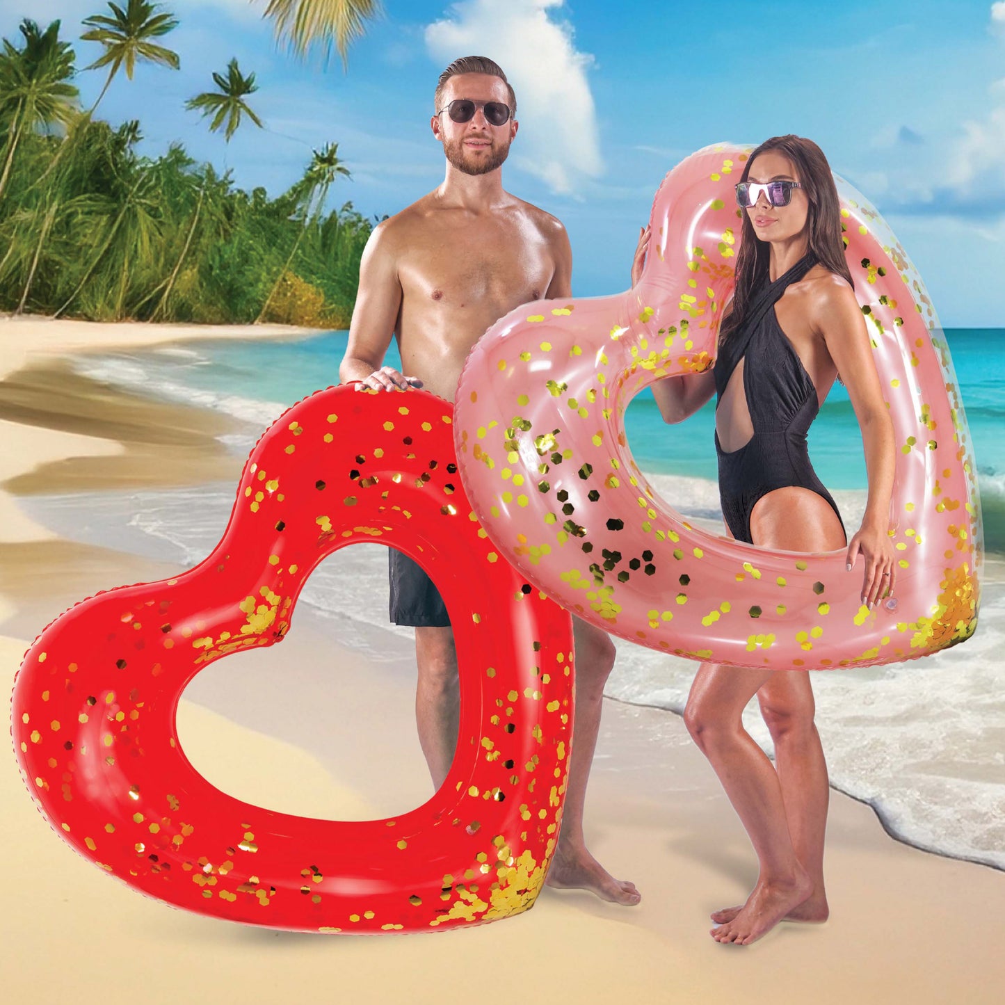 POZA - 48 INCH HEART TUBE - ROSE GOLD