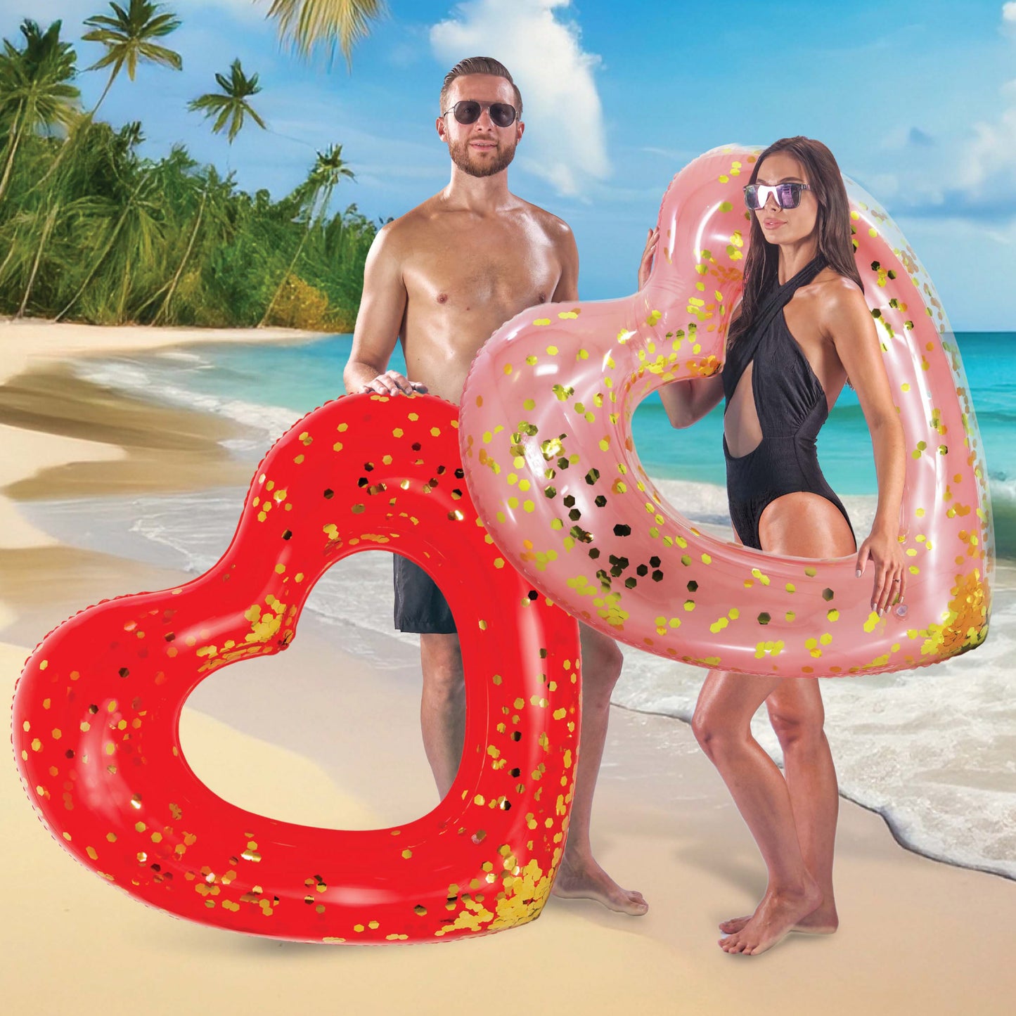 POZA - 48 INCH HEART TUBE - RED GOLD
