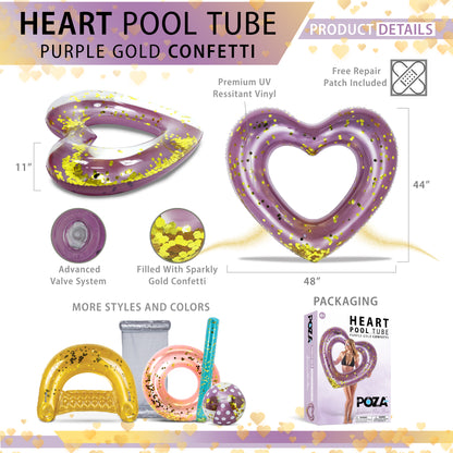 POZA - 48 INCH HEART TUBE - PURPLE GOLD