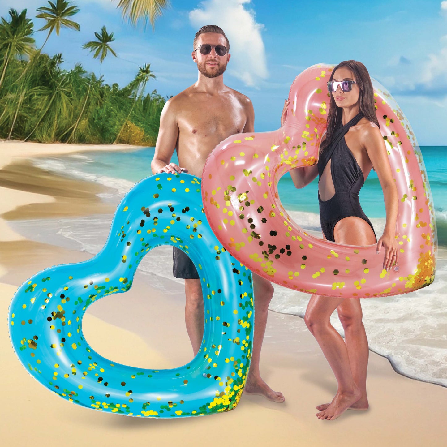 POZA - 48 INCH HEART TUBE - BLUE GOLD