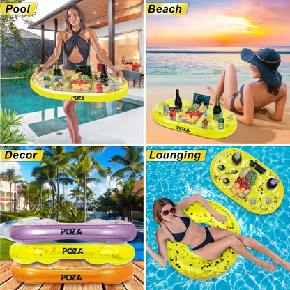 POZA - 39 INCH FLOATING COOLER - YELLOW GOLD