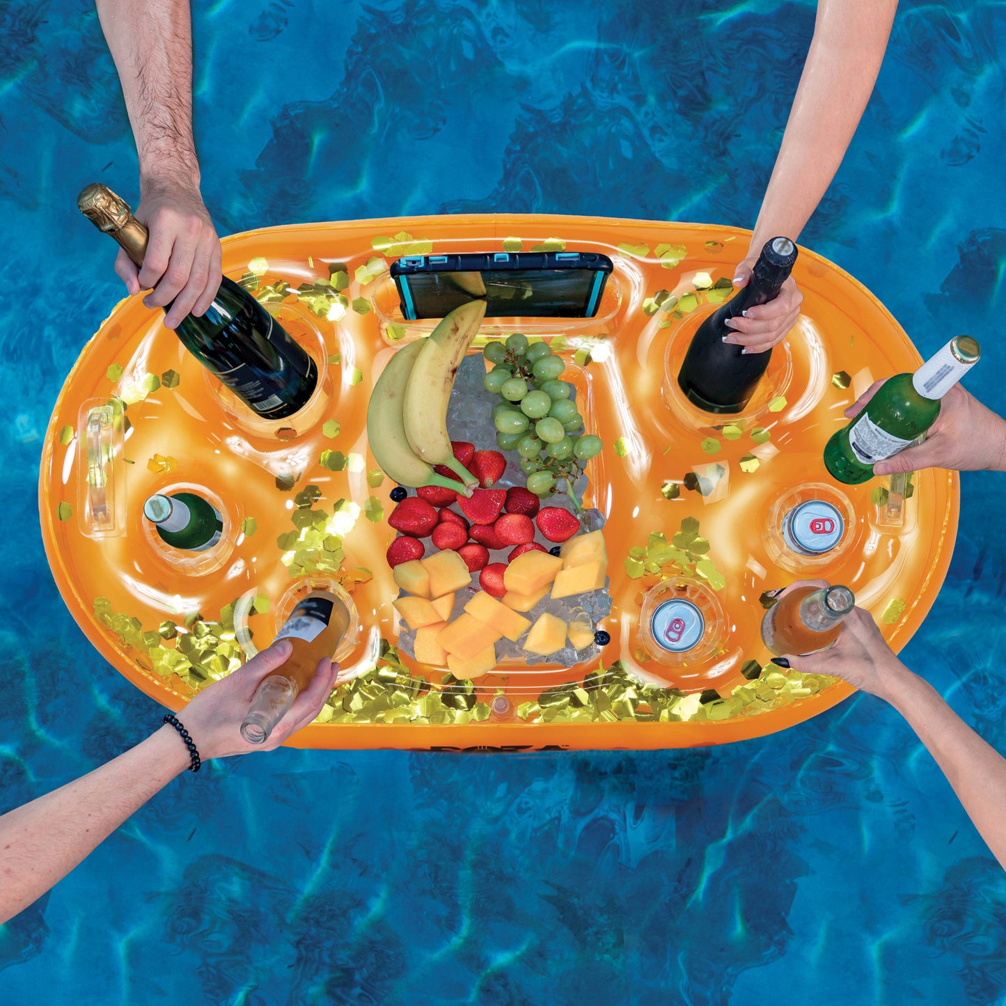 POZA - 39 INCH FLOATING COOLER - ORANGE GOLD
