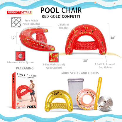 POZA - 48 INCH CHAIR - RED GOLD