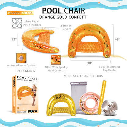 POZA - 48 INCH CHAIR - ORANGE GOLD