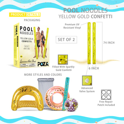 POZA - 74 NOODLE - YELLOW GOLD - SET OF 2