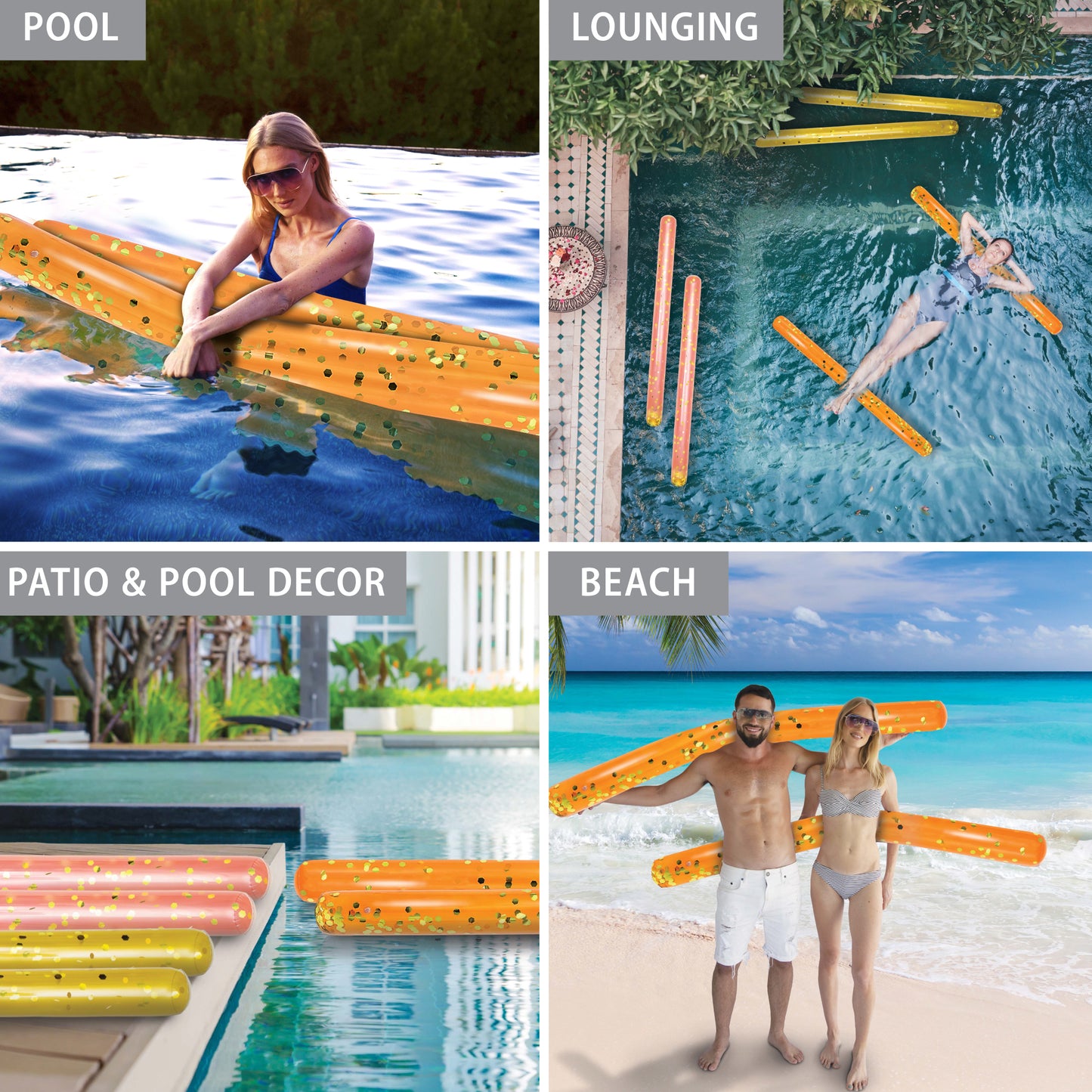POZA - 74 NOODLE - ORANGE GOLD - SET OF 2