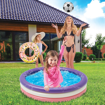 40 INCH KIDS POOL ROUND NON-INFLATED BOTTOM - PURPLE, PEARL, ROSE GOLD