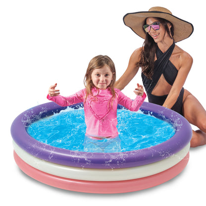 40 INCH KIDS POOL ROUND NON-INFLATED BOTTOM - PURPLE, PEARL, ROSE GOLD