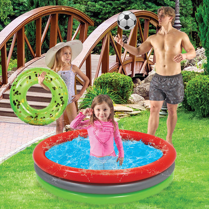 40 INCH KIDS POOL ROUND NON-INFLATED BOTTOM - RED GOLD, SILVER, GREEN GOLD