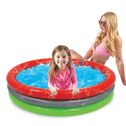 40 INCH KIDS POOL ROUND NON-INFLATED BOTTOM - RED GOLD, SILVER, GREEN GOLD