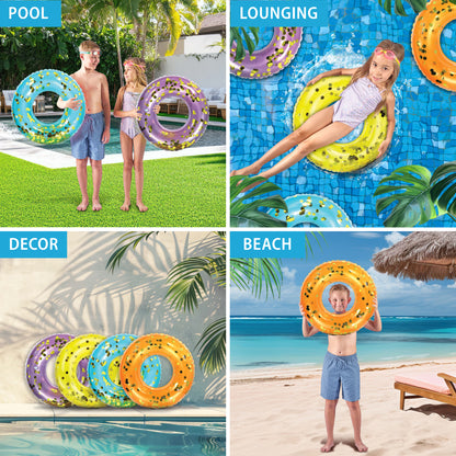 POZA - 23 INCH KIDS TUBE - PURPLE,..BLUE, ORANGE, YELLOW - SET OF 4