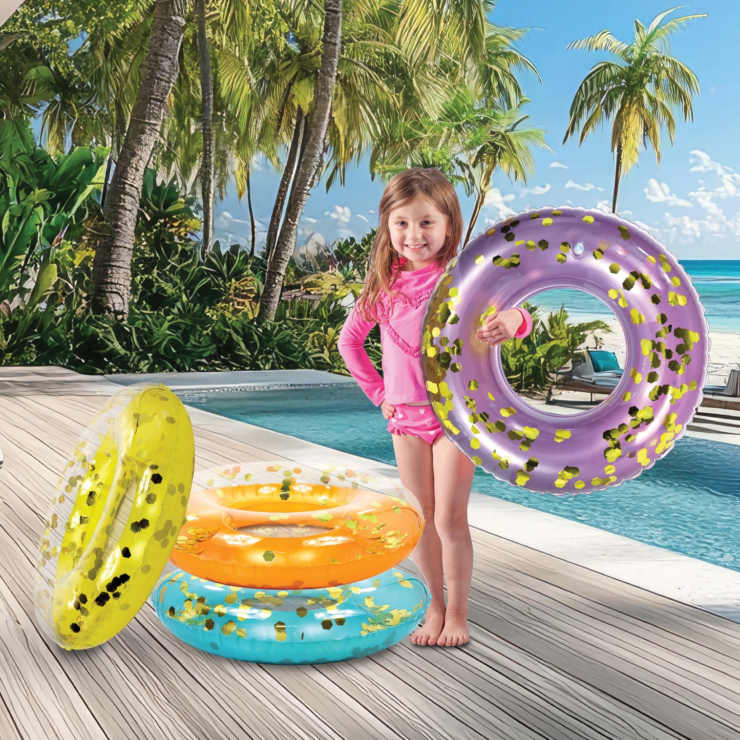 POZA - 23 INCH KIDS TUBE - PURPLE,..BLUE, ORANGE, YELLOW - SET OF 4