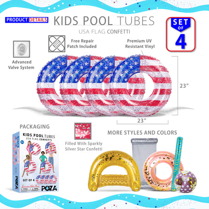 POZA - 23 INCH KIDS TUBE - USA - SET OF 4