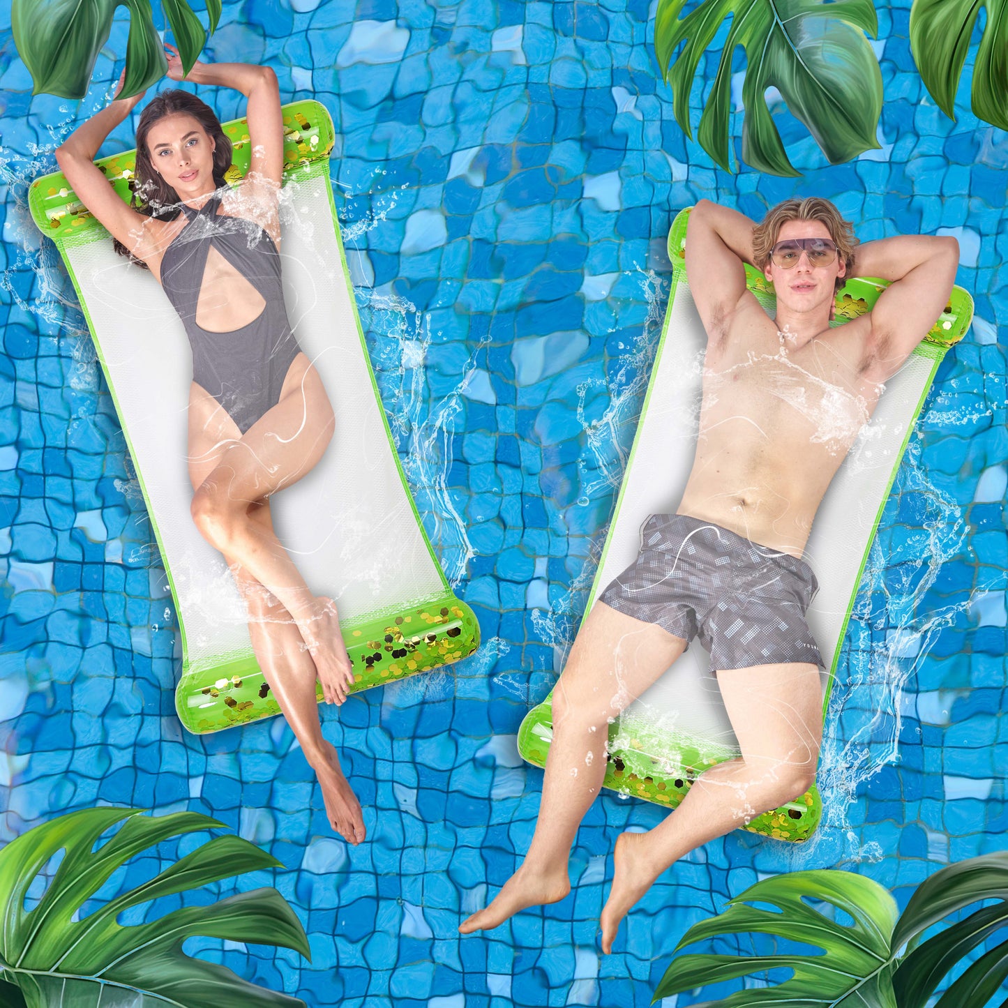 POZA - 56 INCH HAMMOCK - GREEN GOLD - SET OF 2