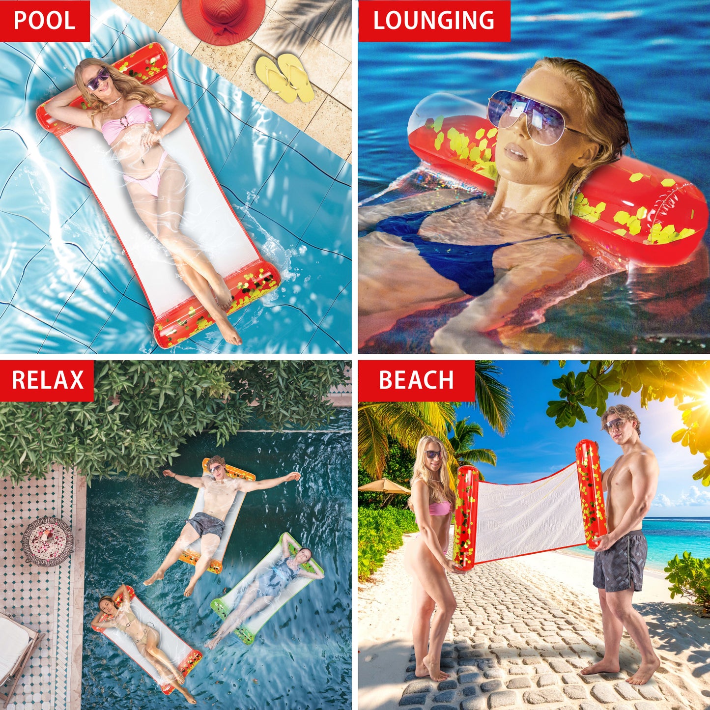 POZA - 56 INCH HAMMOCK - RED GOLD - SET OF 2