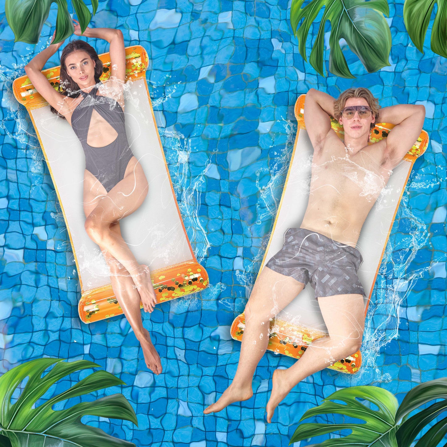 POZA - 56 INCH HAMMOCK - ORANGE GOLD - SET OF 2