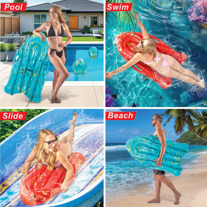 POZA - 43 INCH BODYBOARD WITH HANDLES - BLUE GOLD & RED GOLD - SET OF 2