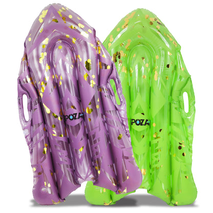 POZA - 43 INCH BODYBOARD WITH HANDLES - PURPLE GOLD & GREEN GOLD - SET OF 2