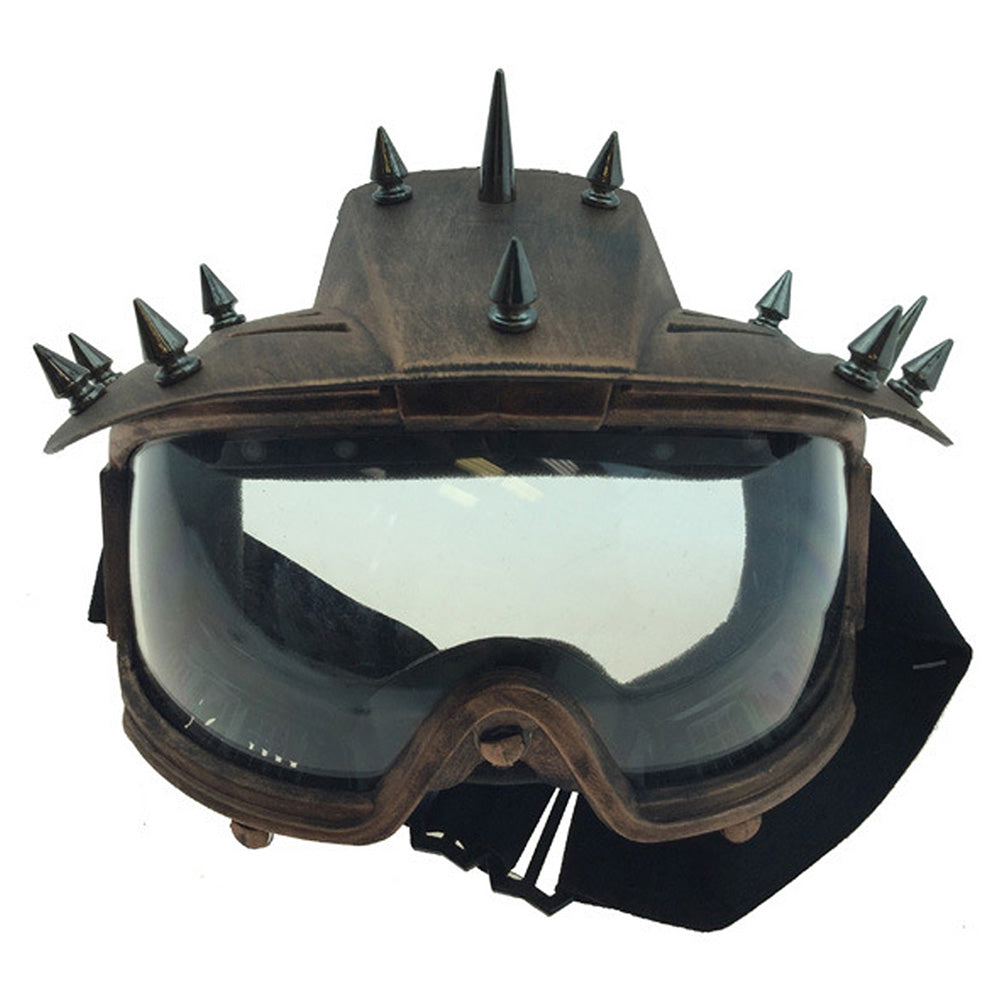 Steampunk - Motorcycle Spiked & Padded Biker Goggles - Bronze