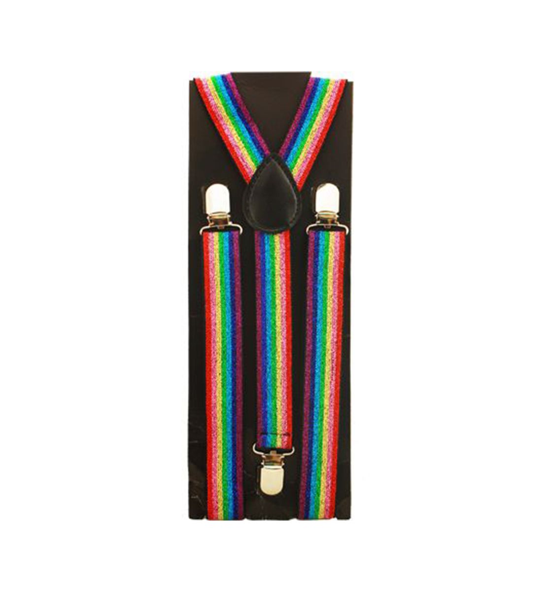 Custom - Glamorous Sequin Suspender Disco Retro Funky Luxurious Costume - Rainbow