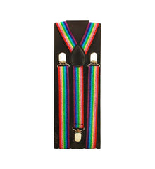 Custom - Glamorous Sequin Suspender Disco Retro Funky Luxurious Costume - Rainbow