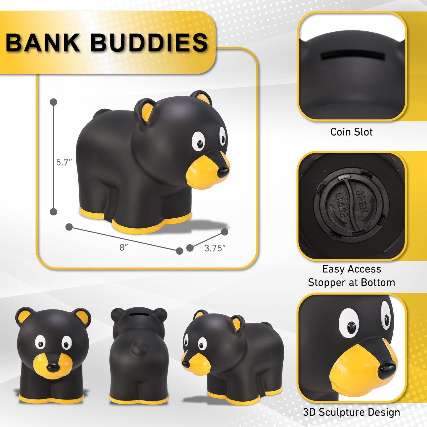 BANK BUDDIES - BLACK BEAR