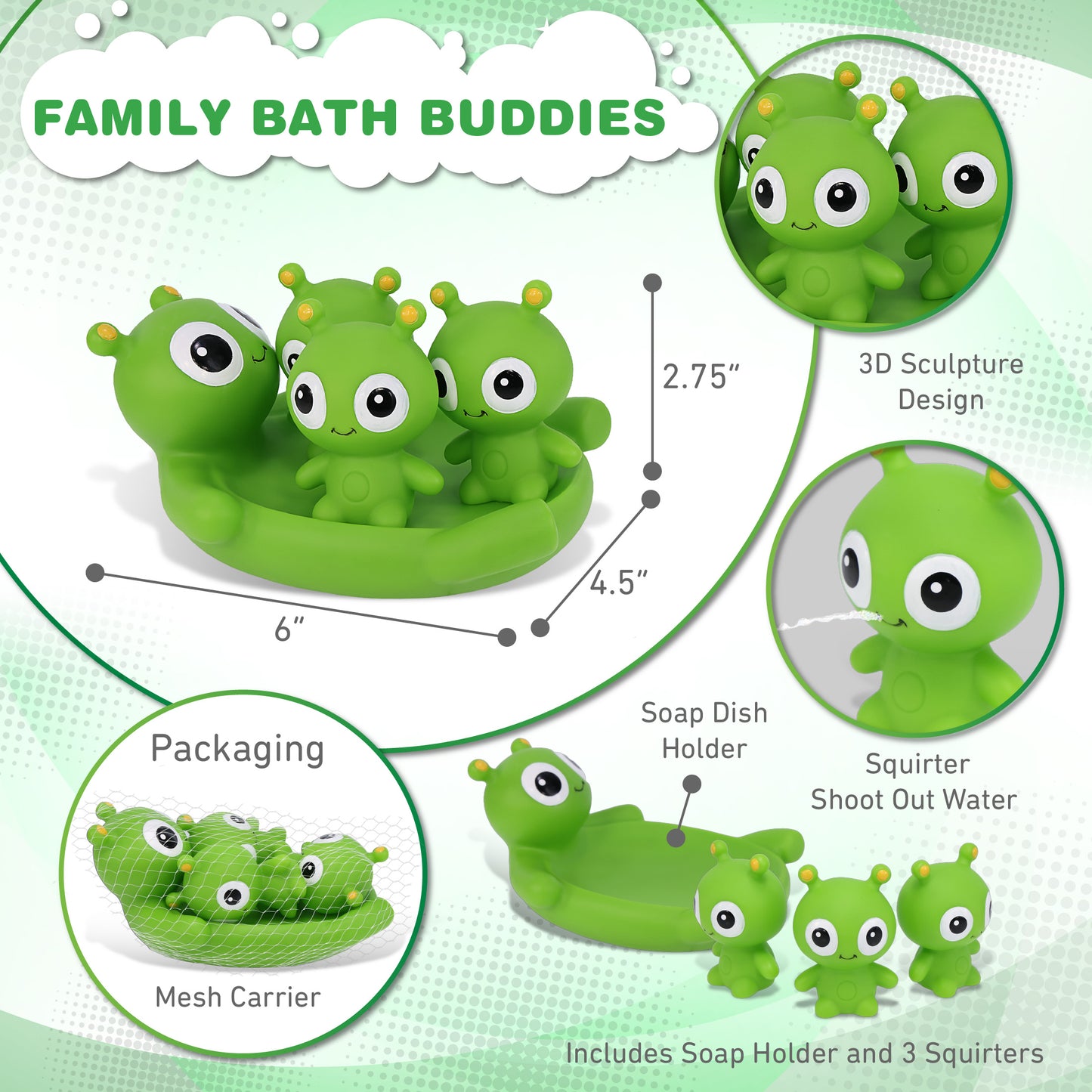 FAMILY BATH BUDDIES - ALIEN
