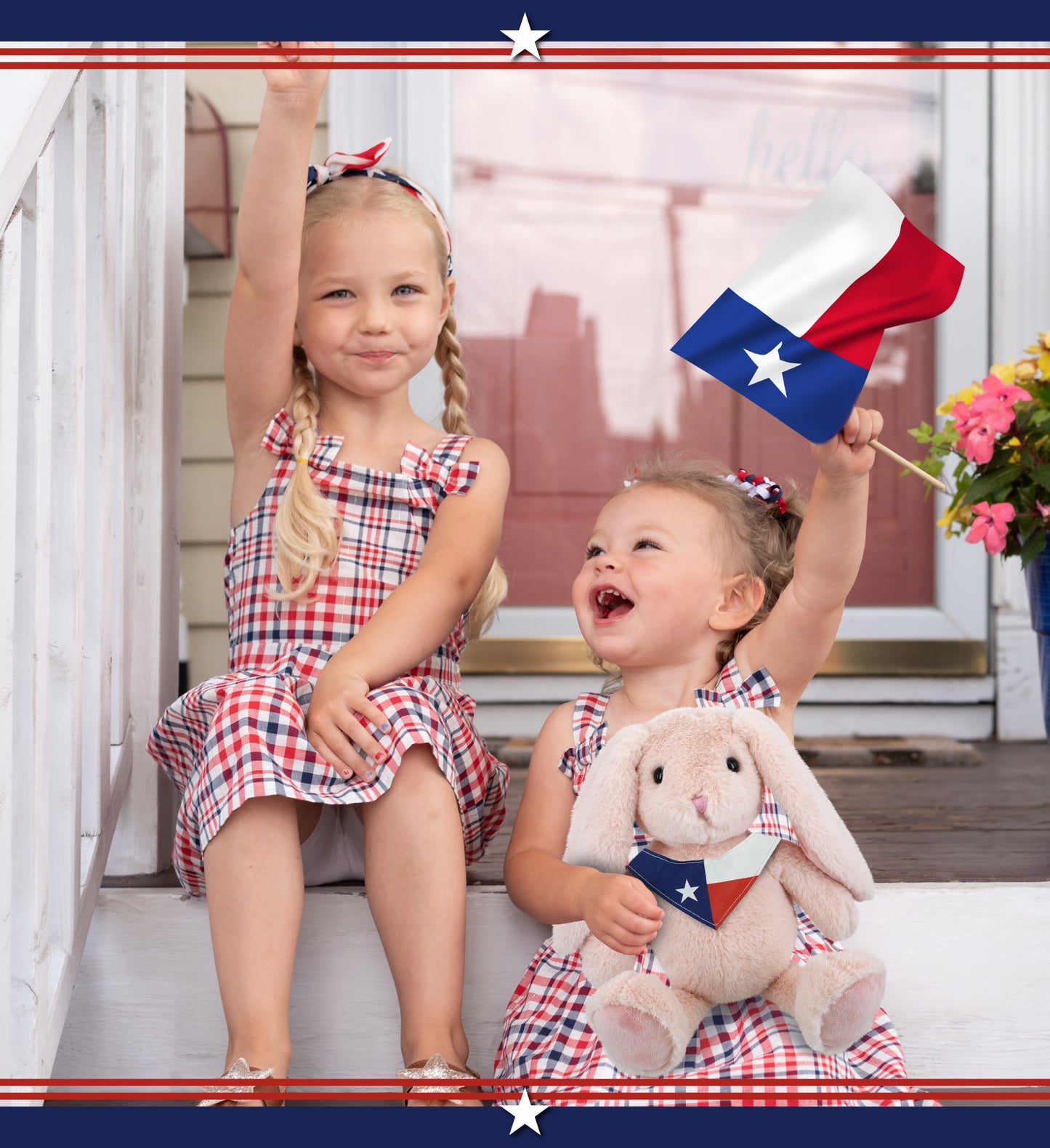 DolliBu Texas Flag Bandana Neck Scarf For Stuffed Animal Costume - 10 inches