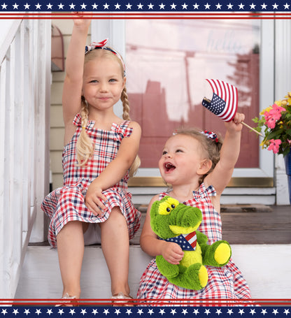 DolliBu USA Flag Bandana Neck Scarf For Stuffed Animal Costume - 10 inches