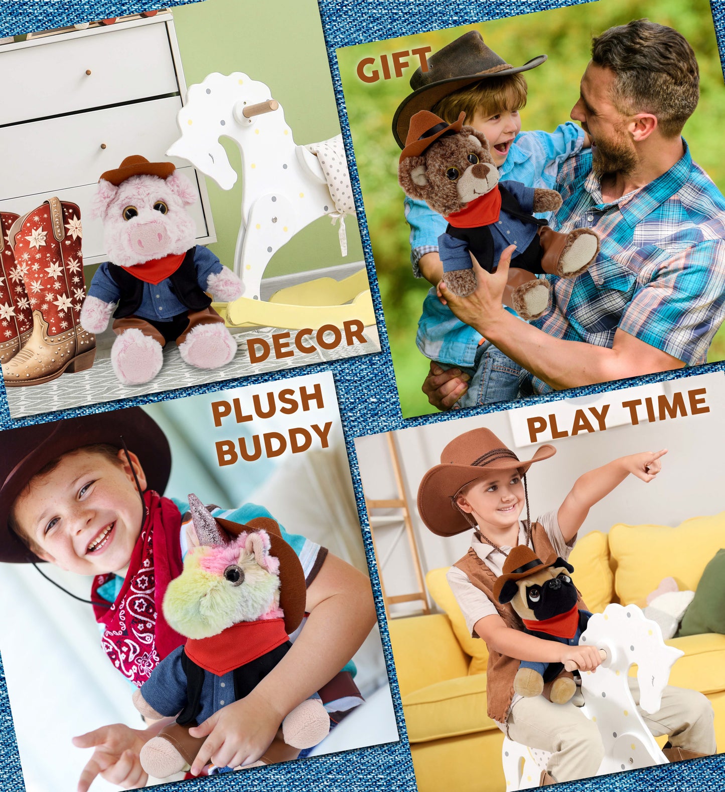 PLUSH DRESS-UP - COWBOY LARGE