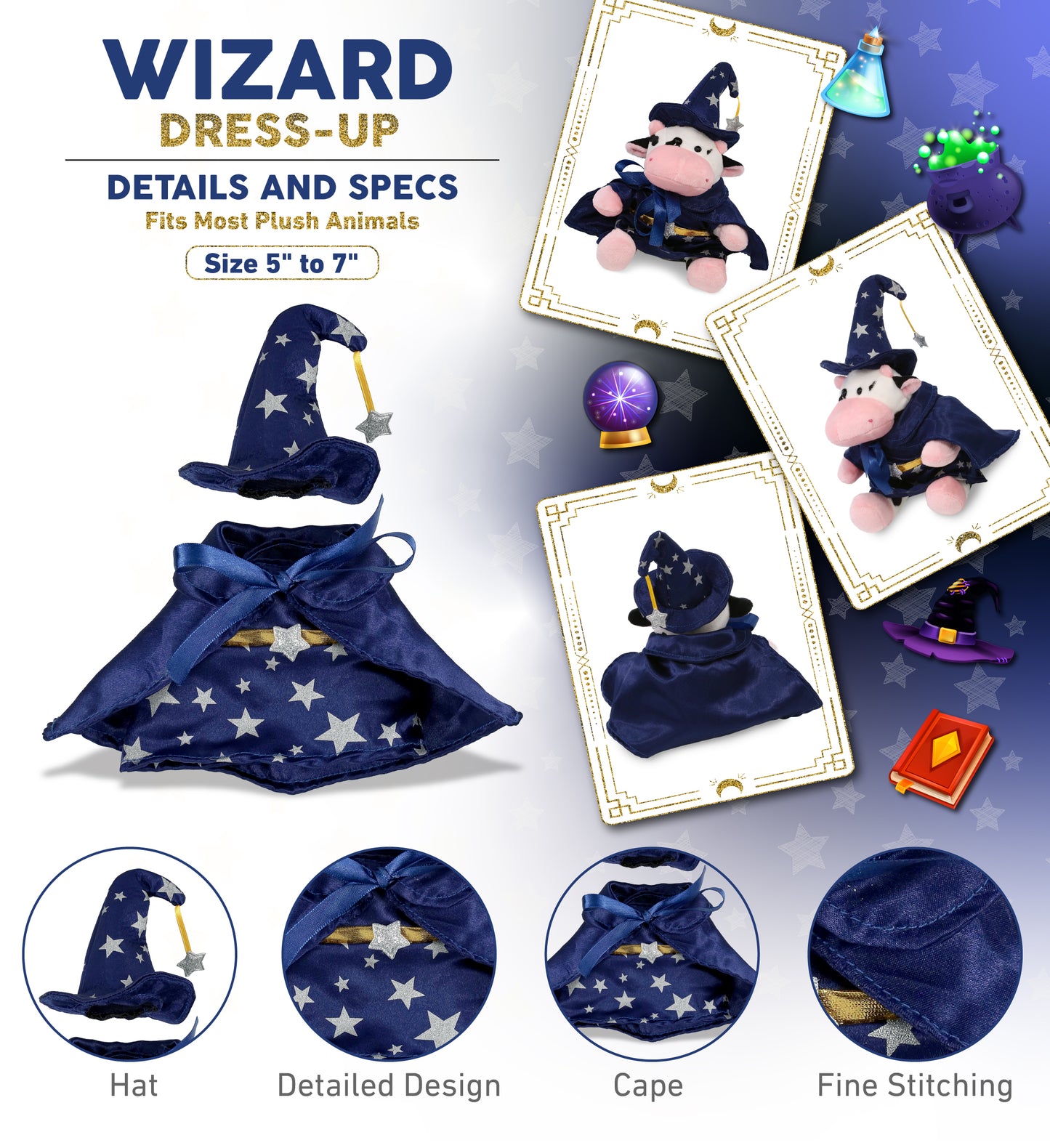 PLUSH DRESS-UP - WIZARD SMALL
