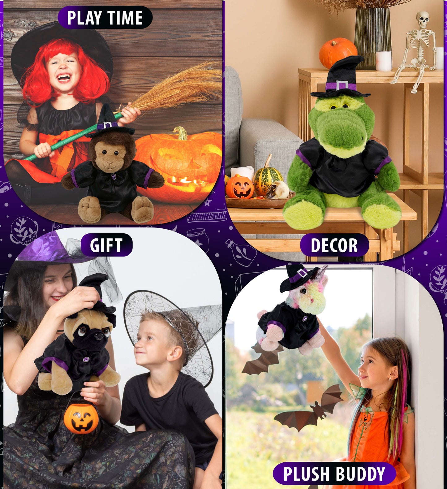 PLUSH DRESS-UP - WITCH LARGE