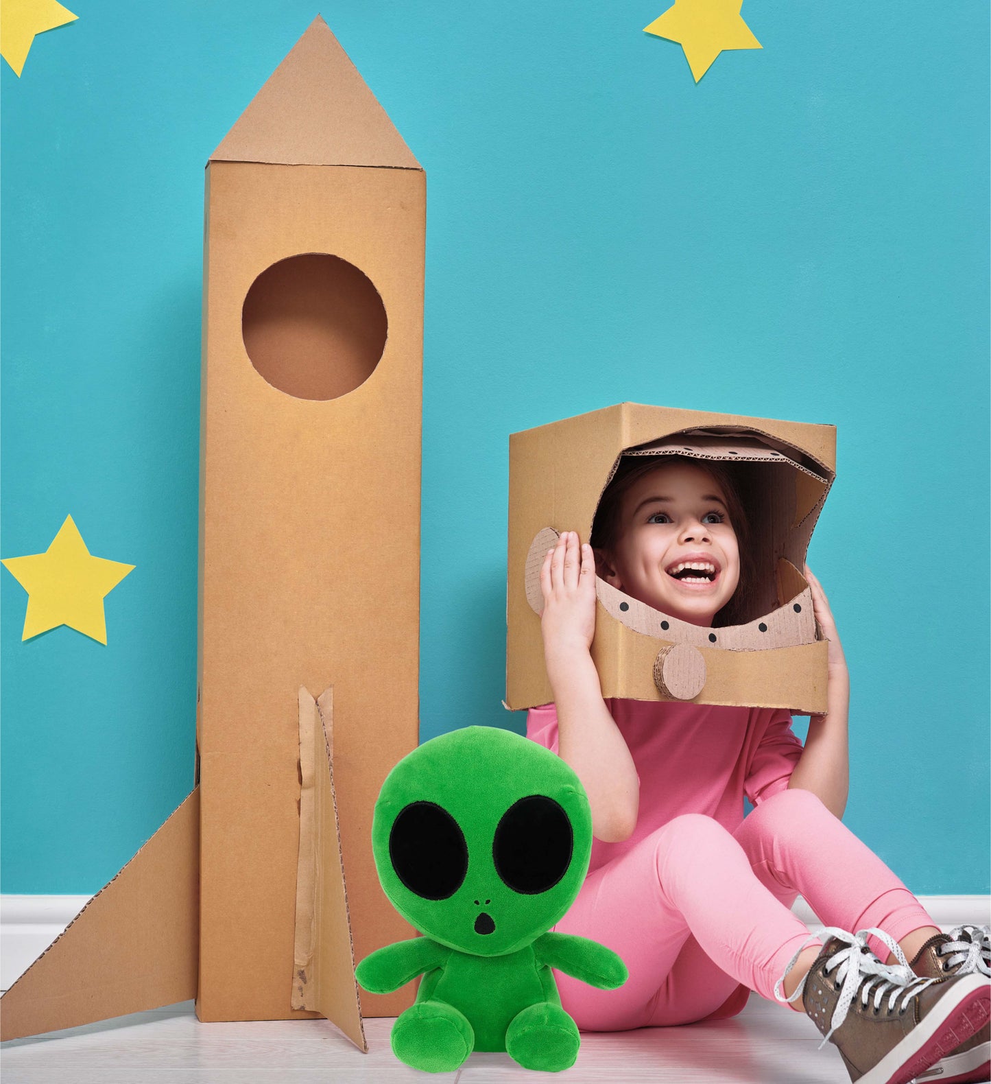 SNUG-MOOSHIES PLUSH - GREEN ALIEN 12"