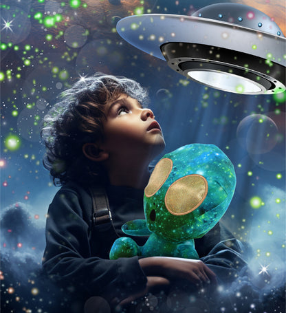 SNUG-MOOSHIES PLUSH - SPACE GREEN ALIEN 12"