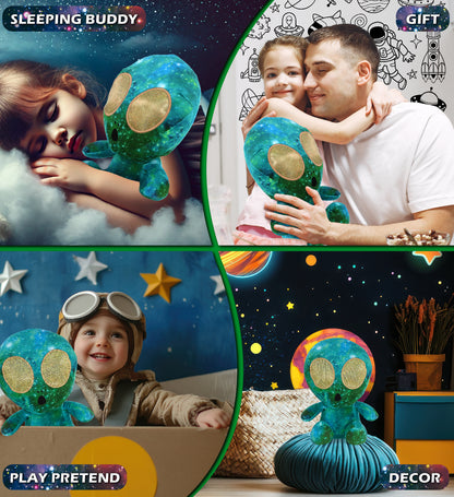 SNUG-MOOSHIES PLUSH - SPACE GREEN ALIEN 12"
