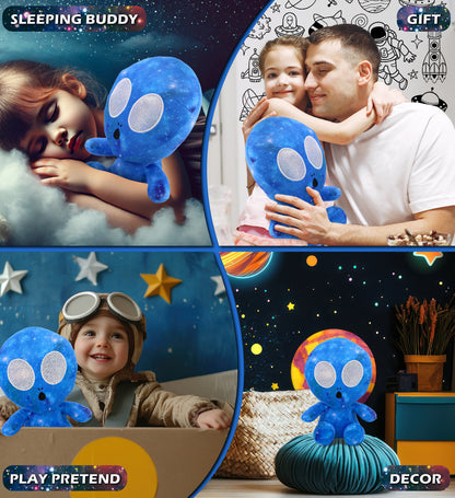 SNUG-MOOSHIES PLUSH - SPACE BLUE ALIEN 12"