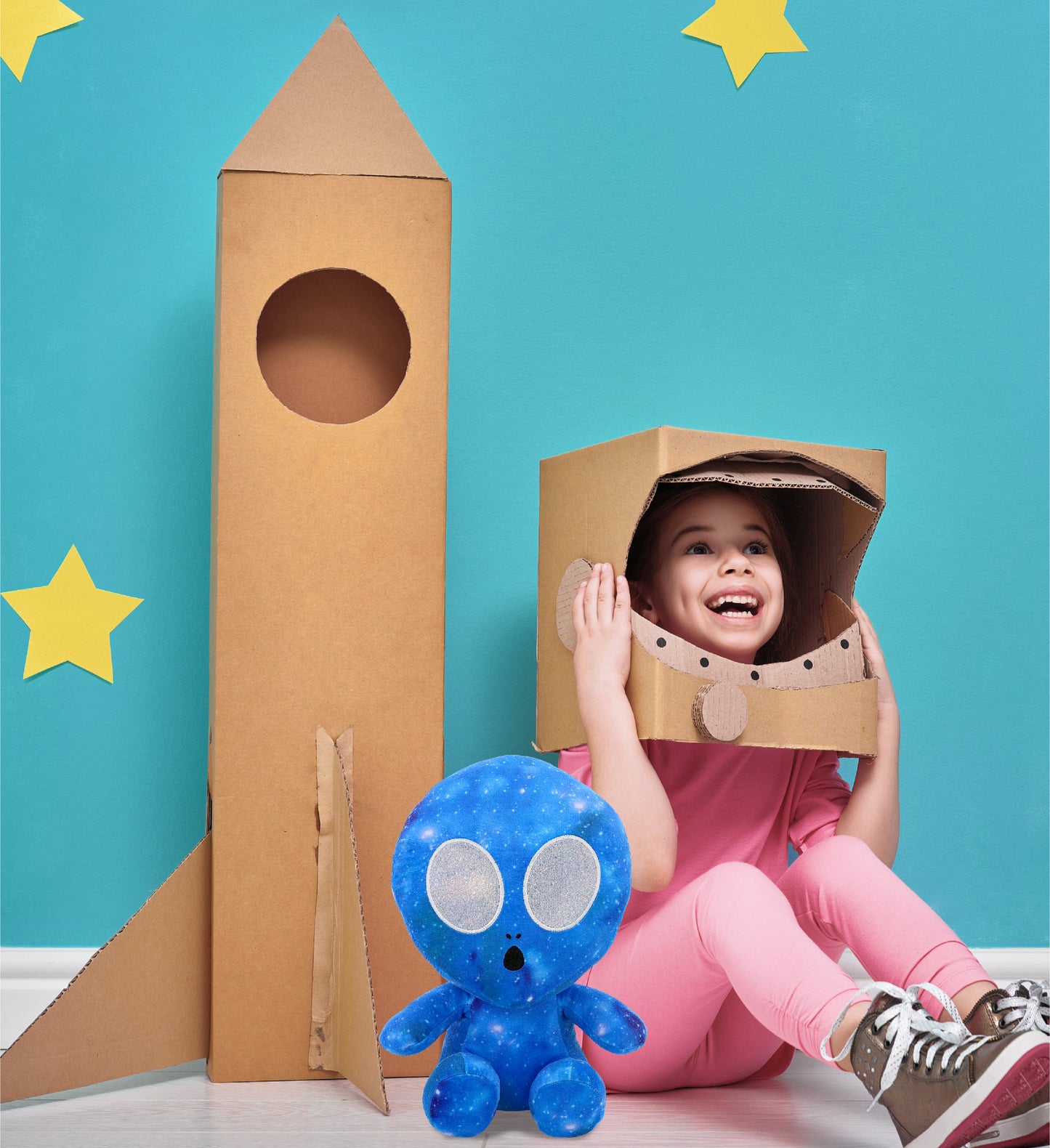 SNUG-MOOSHIES PLUSH - SPACE BLUE ALIEN 12"