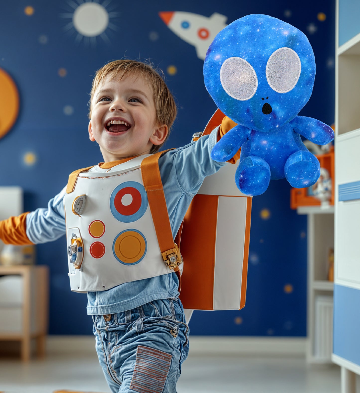 SNUG-MOOSHIES PLUSH - SPACE BLUE ALIEN 12"