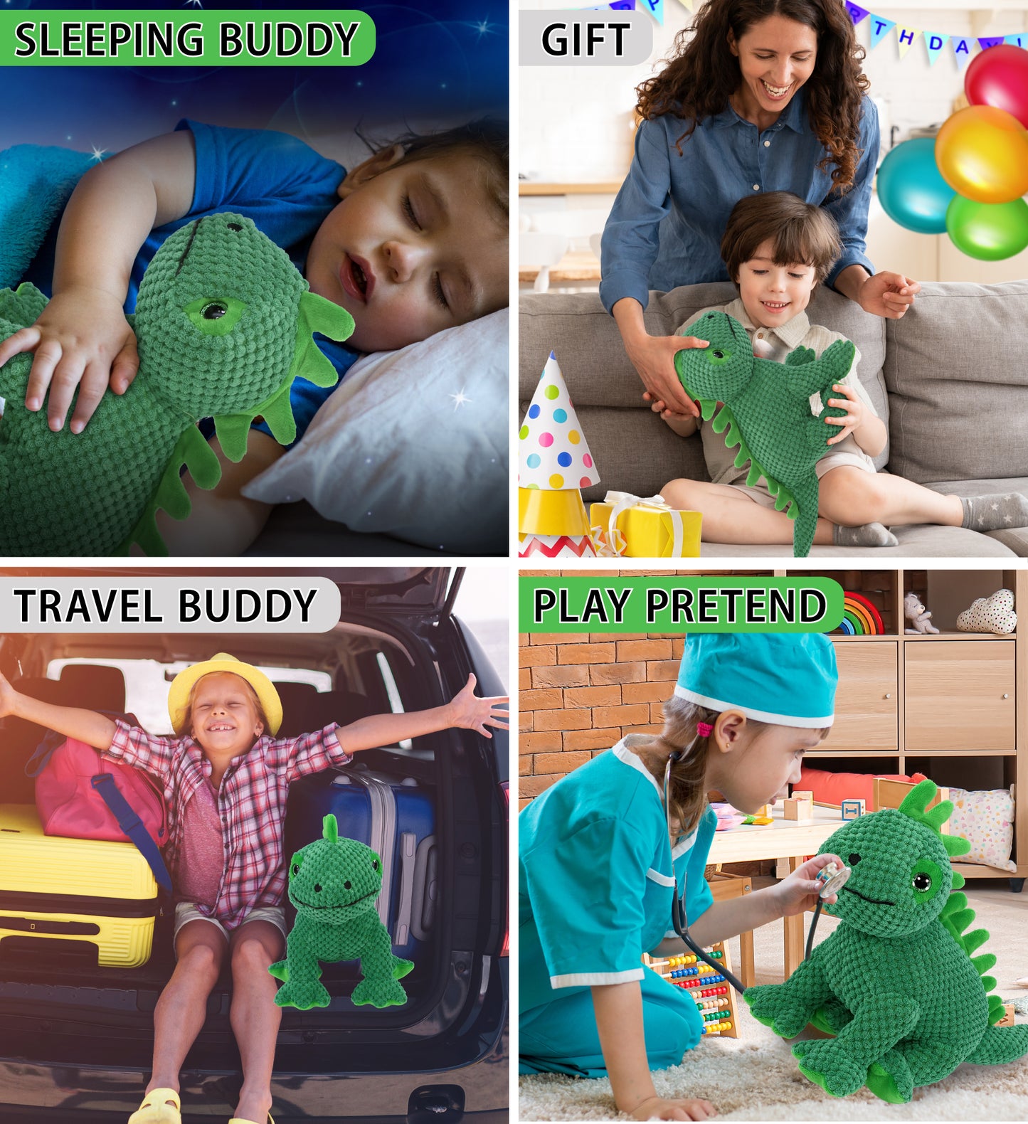 SUPER SOFT PLUSH - GREEN IGUANA 9"