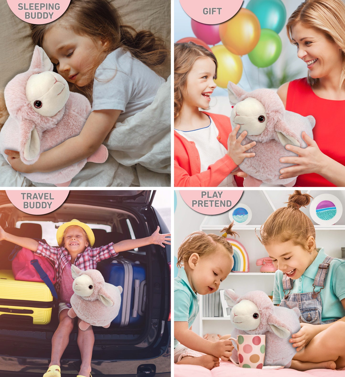 SUPER-SOFT PLUSH - BABY PINK SHEEP 11"