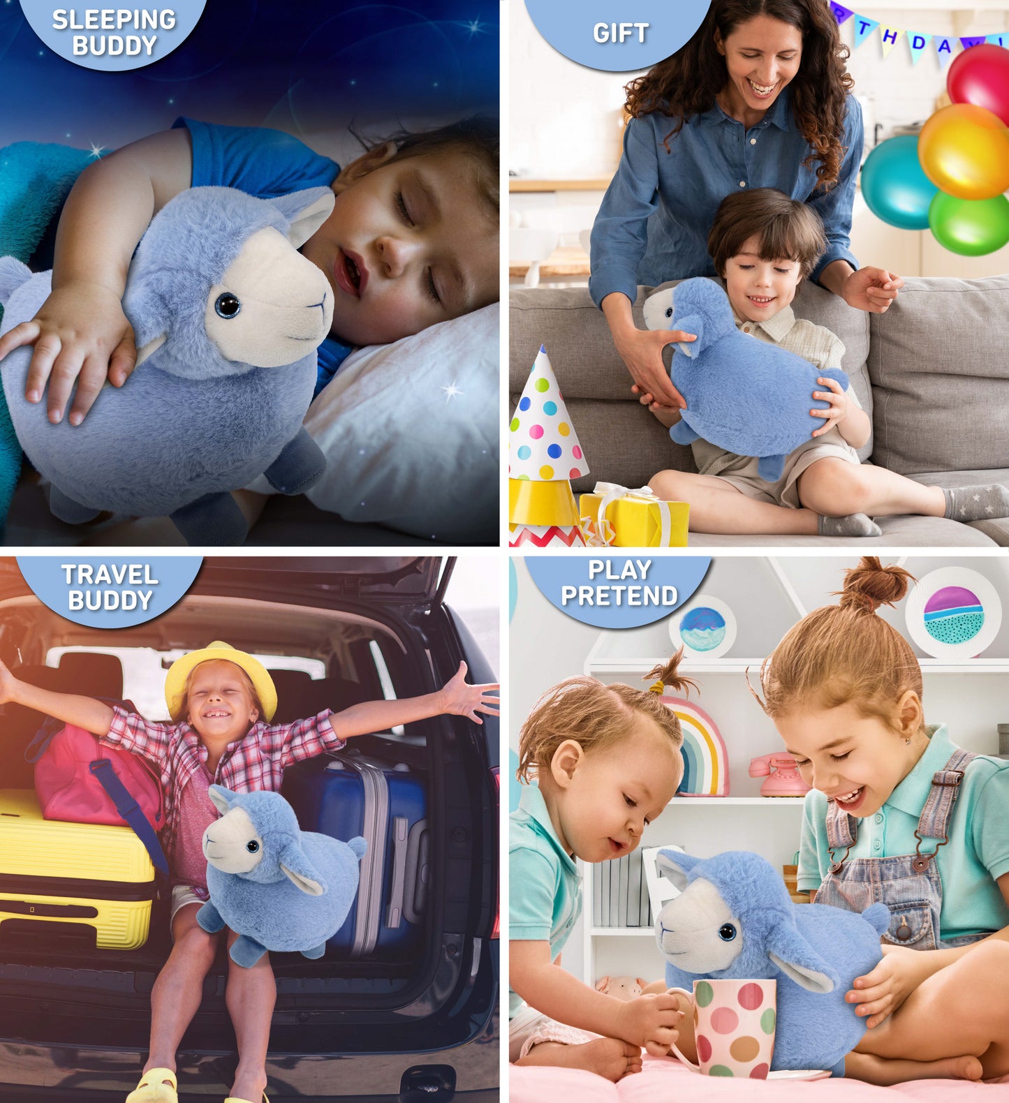 SUPER-SOFT PLUSH - BABY BLUE SHEEP 11"