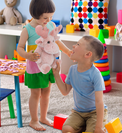 SUPER-SOFT PLUSH - BABY PINK MOOSE 8.5"