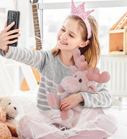 SUPER-SOFT PLUSH - BABY PINK MOOSE 8.5"