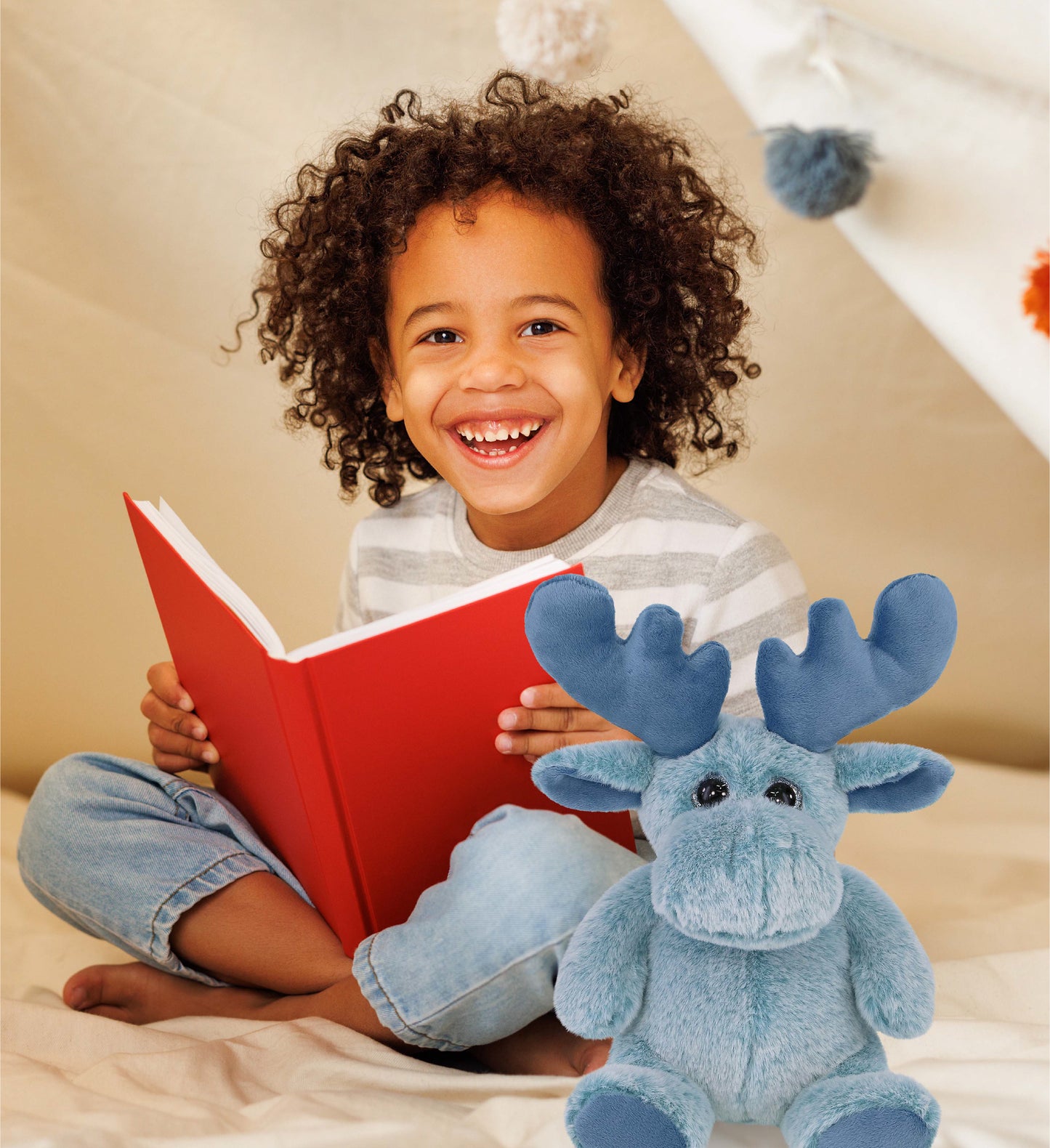 SUPER-SOFT PLUSH - BABY BLUE MOOSE 8.5"
