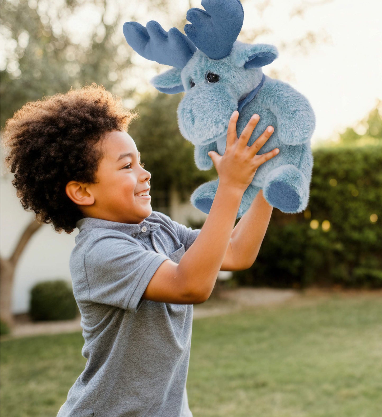 SUPER-SOFT PLUSH - BABY BLUE MOOSE 8.5"