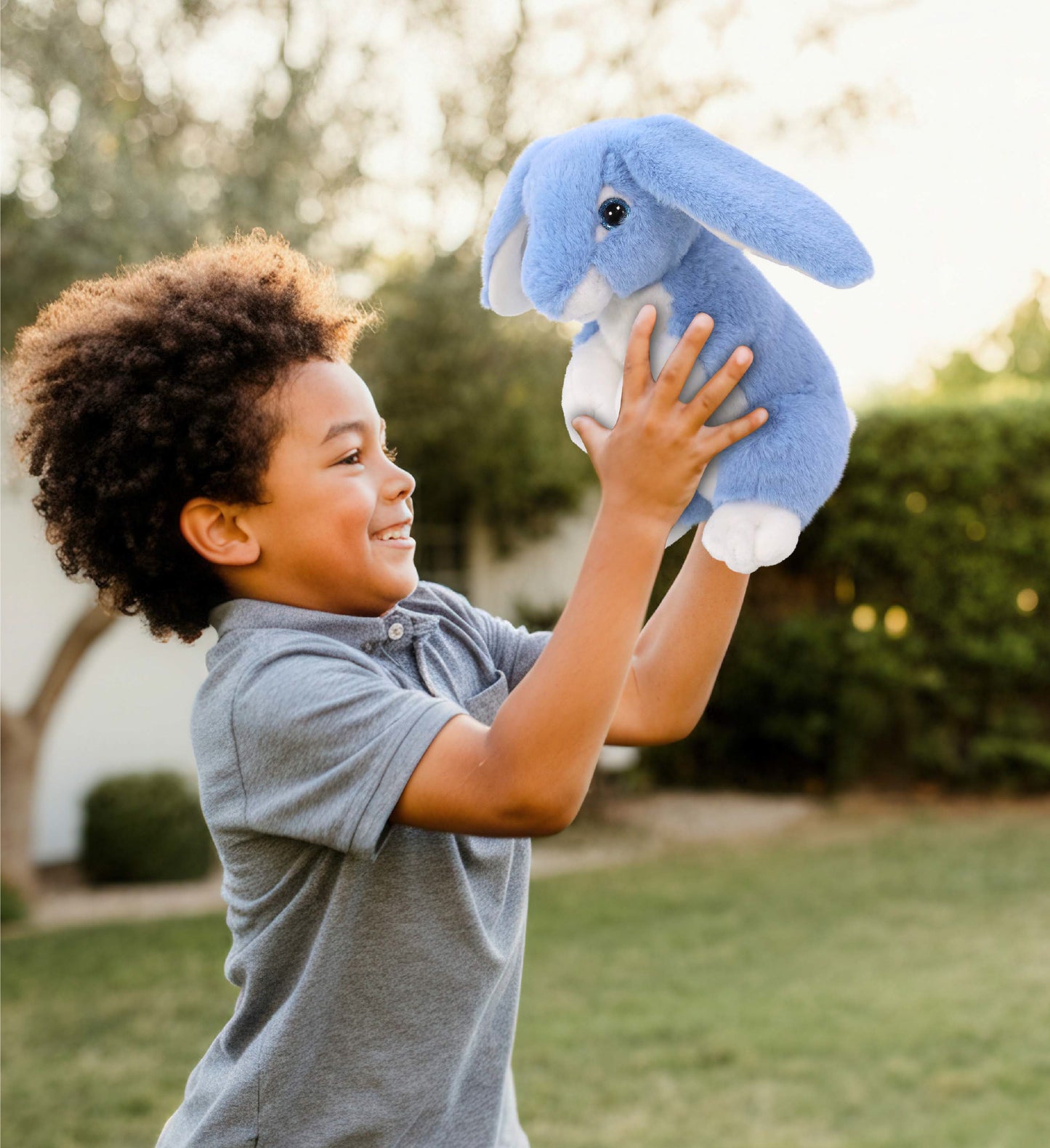 SUPER-SOFT PLUSH - BABY BLUE RABBIT 8"