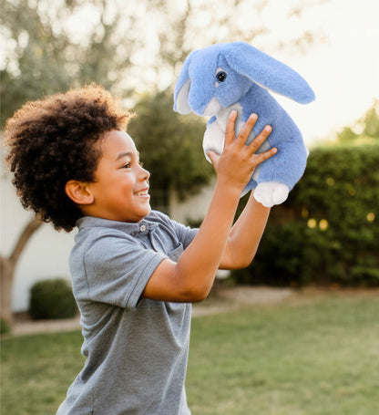SUPER-SOFT PLUSH - BABY BLUE RABBIT 8"
