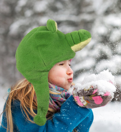 SUPER-SOFT PLUSH HAT - GREEN ALLIGATOR